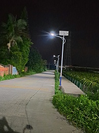 廣東惠州博羅農田道路安裝6米太陽能路燈